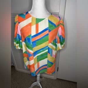 Flying Tomato Multicolor Geometric Blouse size L